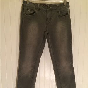 Gray Skinny Jeans Ankle Zipper Juniors